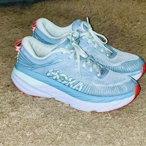 HOKA Bondi 7 Blue Fog Wide Size 9